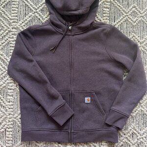 Plum Carhartt zip-up hoodie